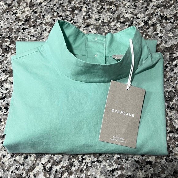 Everlane Top Ruffle Green - Picture 4 of 6